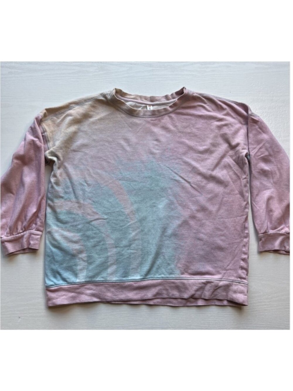 Daily Practice‎ Sweatshirt Womens Large Pastel Tie Dye Fleece Boxy